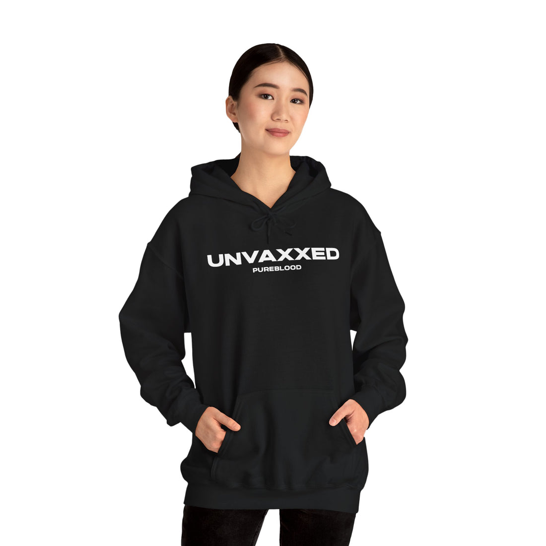 Unisex Heavy Blend™ Hooded Sweatshirt - UNVAXXED Pureblood Statement Hoodie